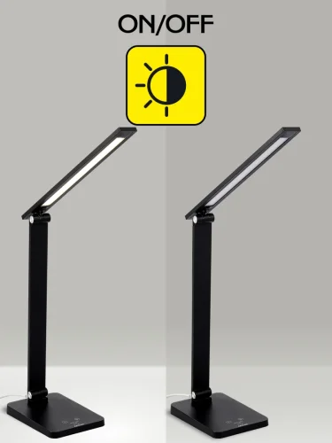 Настольная лампа офисная LED Ньютон CL803081 Citilux чёрная на 1 лампу, основание чёрное металл в стиле современный хай-тек фото 12