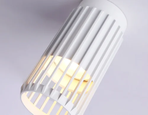 Светильник накладной TN51672 Ambrella light белый 1 лампа, основание белое в стиле современный хай-тек круглый фото 4
