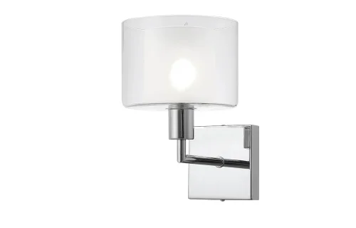 Бра MAESTRO AP1 CHROME Crystal Lux прозрачный белый на 1 лампа, основание хром в стиле современный 