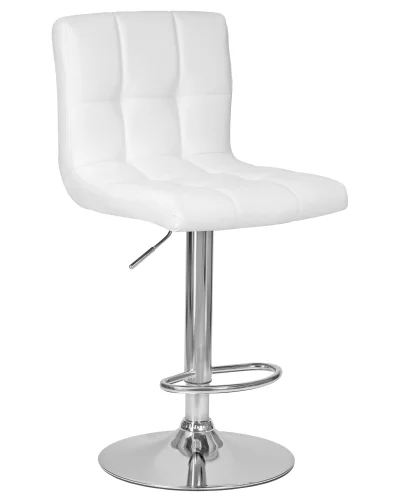 Стул барный набор 2 шт. SET-2 5006-LM CANDY, цвет сиденья белый, цвет основания хром Dobrin, /экокожа, ножки/металл/хром, размеры - 950*1160***460*520 фото 2