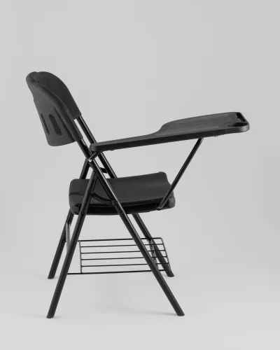 Стул складной банкетный со столиком и полкой черный УТ000040173 Stool Group, чёрный/, ножки/металл/чёрный, размеры - *870***810*530 фото 3