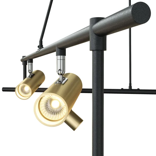 Светильник подвесной Rami MOD128PL-12GB Maytoni золотой 12 ламп, основание чёрное в стиле современный хай-тек  фото 2