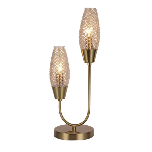 Настольная лампа Desire 10165/2 Copper Escada янтарная 2 лампы, основание медь металл в стиле современный  фото 2
