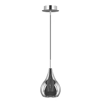 Светильник подвесной Pentola 803037 Lightstar серый 1 лампа, основание хром в стиле арт-деко 