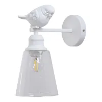 Бра Tracey MR1960-1W MyFar прозрачный 1 лампа, основание белое в стиле современный птички