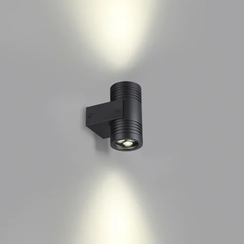 Настенный светильник LED Stima 6648/12WL Odeon Light уличный IP67 чёрный 1 лампа, плафон чёрный в стиле хай-тек LED фото 3
