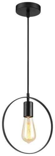 Светильник подвесной лофт 394-006-01 Velante чёрный 1 лампа, основание чёрное в стиле лофт 