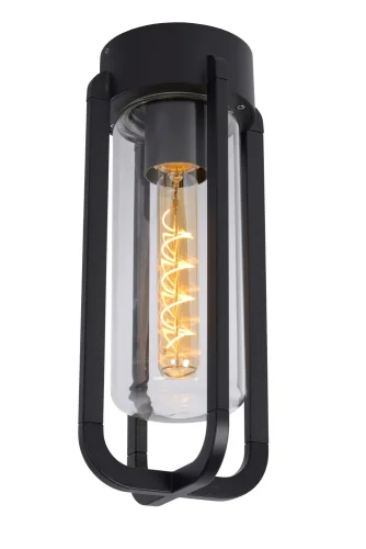 Потолочный светильник Garland 27821/01/30 Lucide уличный IP44 чёрный 1 лампа, плафон прозрачный в стиле классический E27