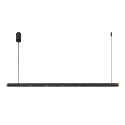 Светильник подвесной LED Parilla SL6238.403.01 ST-Luce чёрный на 1 лампу, основание чёрное в стиле современный линейный