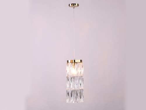 Светильник подвесной 10121/S gold Newport прозрачный 1 лампа, основание золотое в стиле классический 