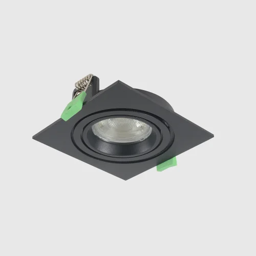 Светильник точечный CLT 002C1 BL V2 Crystal Lux чёрный на 2 лампы, основание чёрное в стиле современный квадратный фото 2