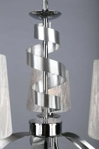 Люстра подвесная Frosinone OML-61703-05 Omnilux белая на 5 ламп, основание хром в стиле классический  фото 4