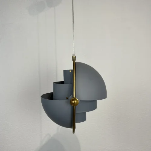 Светильник подвесной Weisdorff 123429-22 ImperiumLoft серый 1 лампа, основание латунь в стиле современный арт-деко лофт  фото 2