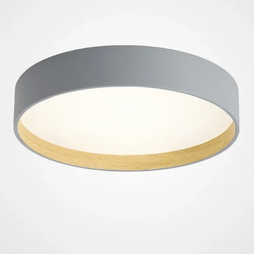 Светильник потолочный NETTY D50 Grey 224018-23 ImperiumLoft белый на 1 лампу, основание серое в стиле современный скандинавский минимализм 