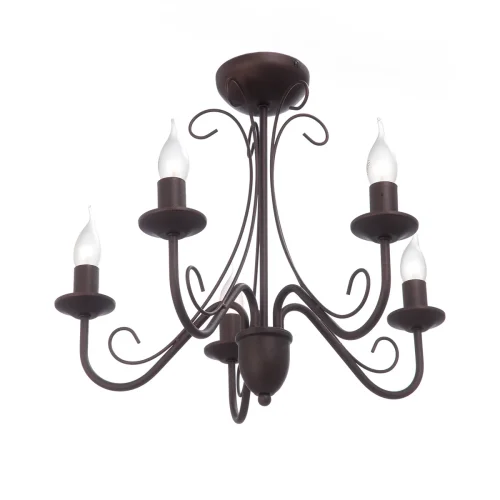 Люстра потолочная V1659/5PL Vitaluce без плафона на 5 ламп, основание бронзовое в стиле классический фото 3