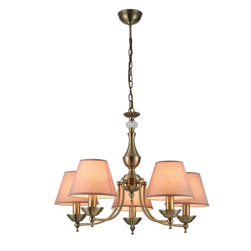 Люстра подвесная Allegory 1145/5PL Escada коричневая на 5 ламп, основание золотое в стиле классический  фото 4