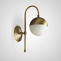 Бра Sconces Lamp Cedar and Moss 101340-26 ImperiumLoft белый на 1 лампу, основание латунь в стиле современный 