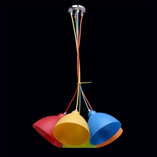 Светильник подвесной Улыбка 365014505 MW-LIGHT разноцветный 5 ламп, основание разноцветное в стиле 10078  фото 4