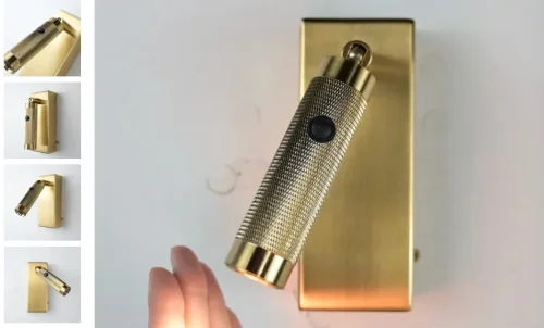 Бра Chelsom WALL LED KNURL BRASS 144237-22 ImperiumLoft латунь на 1 лампу, основание латунь в стиле современный фото 3 Бра Chelsom WALL LED KNURL BRASS 144237-22 ImperiumLoft латунь на 1 лампу, основание латунь в стиле современный фото 3