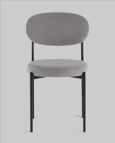 Стул Бриф DD велюр серый УТ000041428 Stool Group, серый/велюр, ножки/металл/чёрный, размеры - ***** фото 2