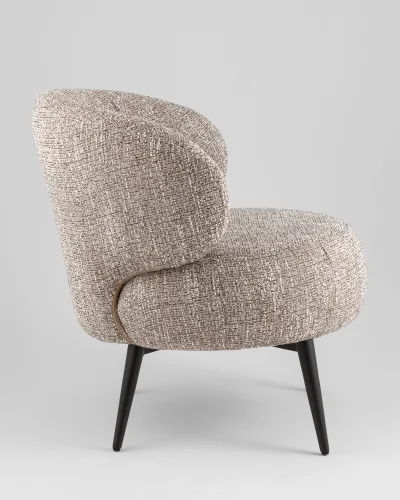 Кресло лаунж Риво, мокка УТ000041724 Stool Group, мокко/шенилл, ножки/металл/чёрный, размеры - *****мм фото 3