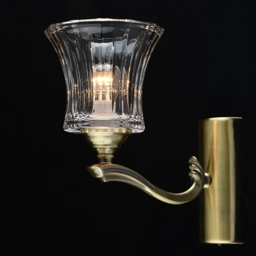 Бра Аманда 481024001 MW-Light прозрачный на 1 лампа, основание античное бронза в стиле классический  фото 2