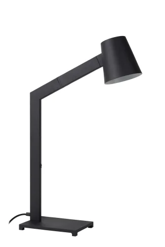 Настольная лампа MIZUKO 20610/01/30 Lucide чёрная 1 лампа, основание чёрное металл в стиле современный  фото 2