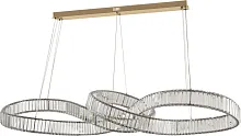 Люстра подвесная LED с пультом Vintage 4020/03/16PL Stilfort прозрачная на 1 лампу, основание золотое в стиле современный с пультом