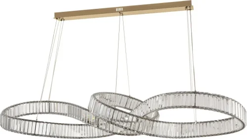 Люстра подвесная LED с пультом Vintage 4020/03/16PL Stilfort прозрачная на 1 лампу, основание золотое в стиле современный с пультом