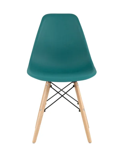 Стул EAMES, темно-бирюзовый, 4шт./уп. УТ000034755 Stool Group, голубой/пластик, ножки/дерево/коричневый, размеры - ****460*420 фото 3