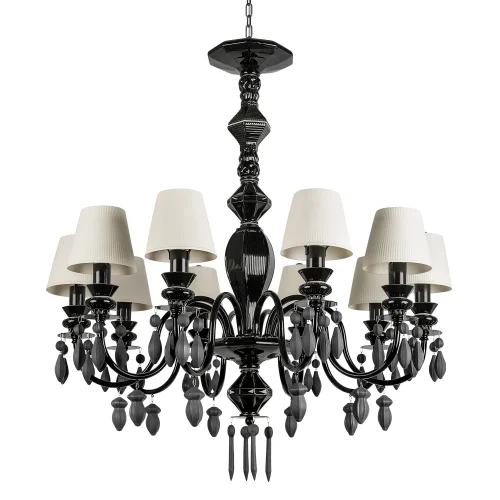 Люстра подвесная Грейс / Grace 10203/10 Black LOFT IT белая на 10 ламп, основание чёрное в стиле современный эклектика арт-деко фото 3 Люстра подвесная Грейс / Grace 10203/10 Black LOFT IT белая на 10 ламп, основание чёрное в стиле современный эклектика арт-деко фото 3
