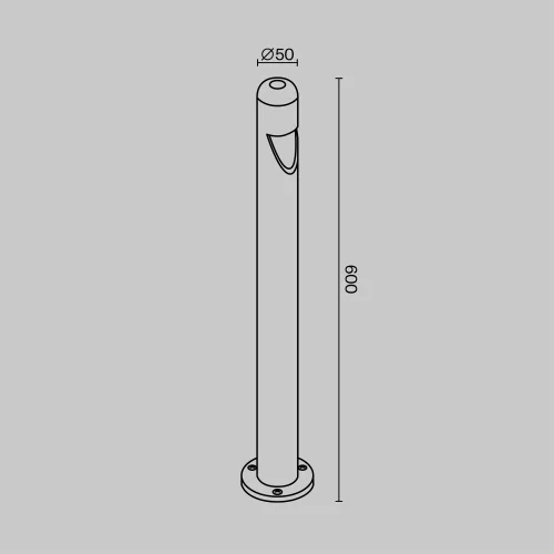 Парковый светильник LED Hagen O423FL-L5GF Maytoni уличный IP65 чёрный на 1 лампу, плафон чёрный в стиле современный хай-тек LED фото 16