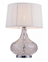 Настольная лампа Harrods T930.1 Lucia Tucci бежевая 1 лампа, основание белое стекло металл в стиле классический 