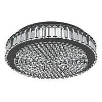 Люстра потолочная LED dimm Balparda 390248 Eglo прозрачная на 1 лампа, основание чёрное в стиле современный 