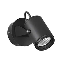 Настенный светильник LED Stima 6647/10WL Odeon Light уличный IP67 чёрный 1 лампа, плафон чёрный в стиле хай-тек LED