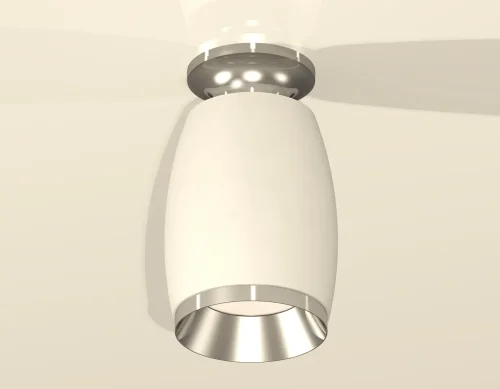 Светильник накладной Techno spot XS1122042 Ambrella light белый 1 лампа, основание серебряное в стиле хай-тек современный круглый фото 2