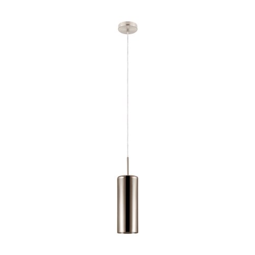 Светильник подвесной Selvino 98696 Eglo чёрный серый 1 лампа, основание матовое никель в стиле современный трубочки