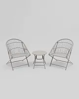 Комплект складной мебели для сада Soley, светло-серый УТ000039924 Stool Group на 1 , основание в стиле кантри раскладной