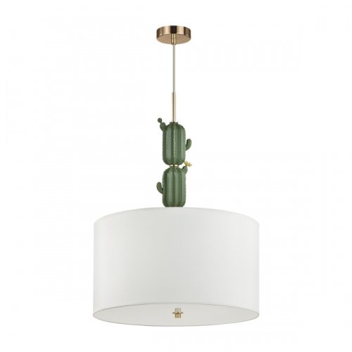 Светильник подвесной Cactus 5425/3 Odeon Light  3 лампы, основание золотое зелёное в стиле современный 