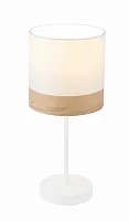Настольная лампа Mabel TL1121-1T Toplight бежевая 1 лампа, основание белое металл в стиле современный 