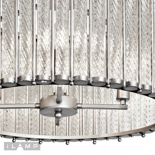 Люстра подвесная Manhattan MD0266-4B Silver iLamp прозрачная на 4 лампы, основание никель в стиле американский современный  фото 4