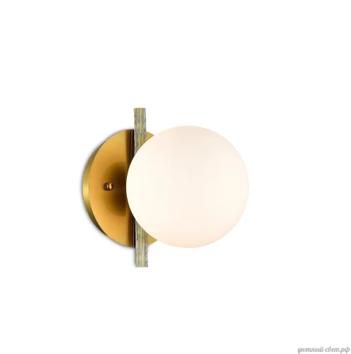 Бра Francis MR2070-1W MyFar белый на 1 лампа, основание латунь в стиле современный шар