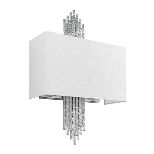 Бра Poema 10458 Silver LOFT IT белый на 2 лампы, основание серебряное в стиле современный арт-деко фото 5