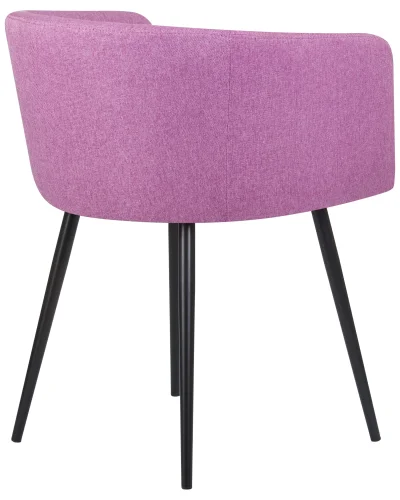 Стул обеденный 7304-LM ALINA, цвет сиденья сиреневый (LAR-106-16) Dobrin, фиолетовый/текстиль, ножки/металл/чёрный, размеры - ****500*480 фото 4