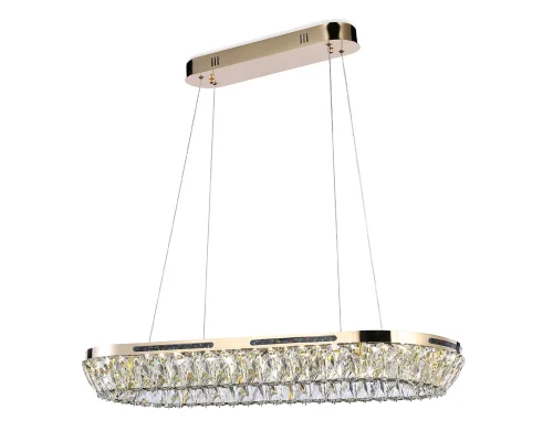 Люстра подвесная LED TR5025 Ambrella light прозрачная на 1 лампа, основание золотое в стиле современный классический  фото 5