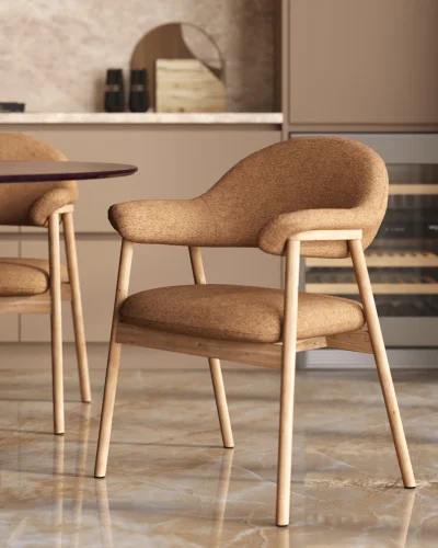 Стул обеденный Tavu с деревянными ножками, терракотовый УТ000041728 Stool Group, /, ножки//, размеры - ***** фото 2