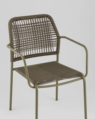 Стул Solaia, зелёный УТ000039921 Stool Group, зелёный/ротанг, ножки/металл/зелёный, размеры - *800**** фото 2