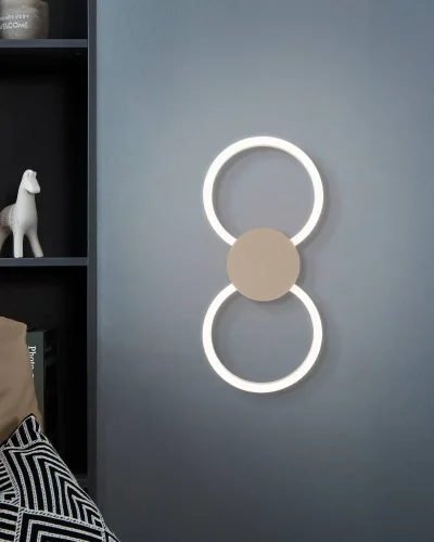 Бра LED Venticello 902127 Eglo бежевый на 1 лампу, основание бежевое в стиле современный хай-тек фото 2