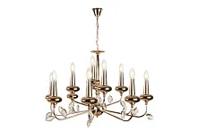 Люстра подвесная Dames 1020-8+4GD iLamp без плафона на 12 ламп, основание золотое в стиле американский современный 