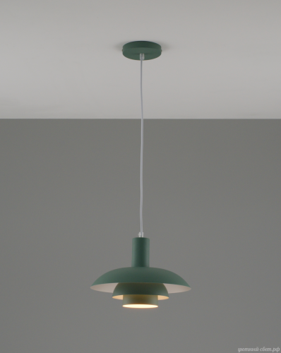Светильник подвесной Pescara V10658-1P Moderli зелёный 1 лампа, основание зелёное в стиле современный скандинавский лофт 